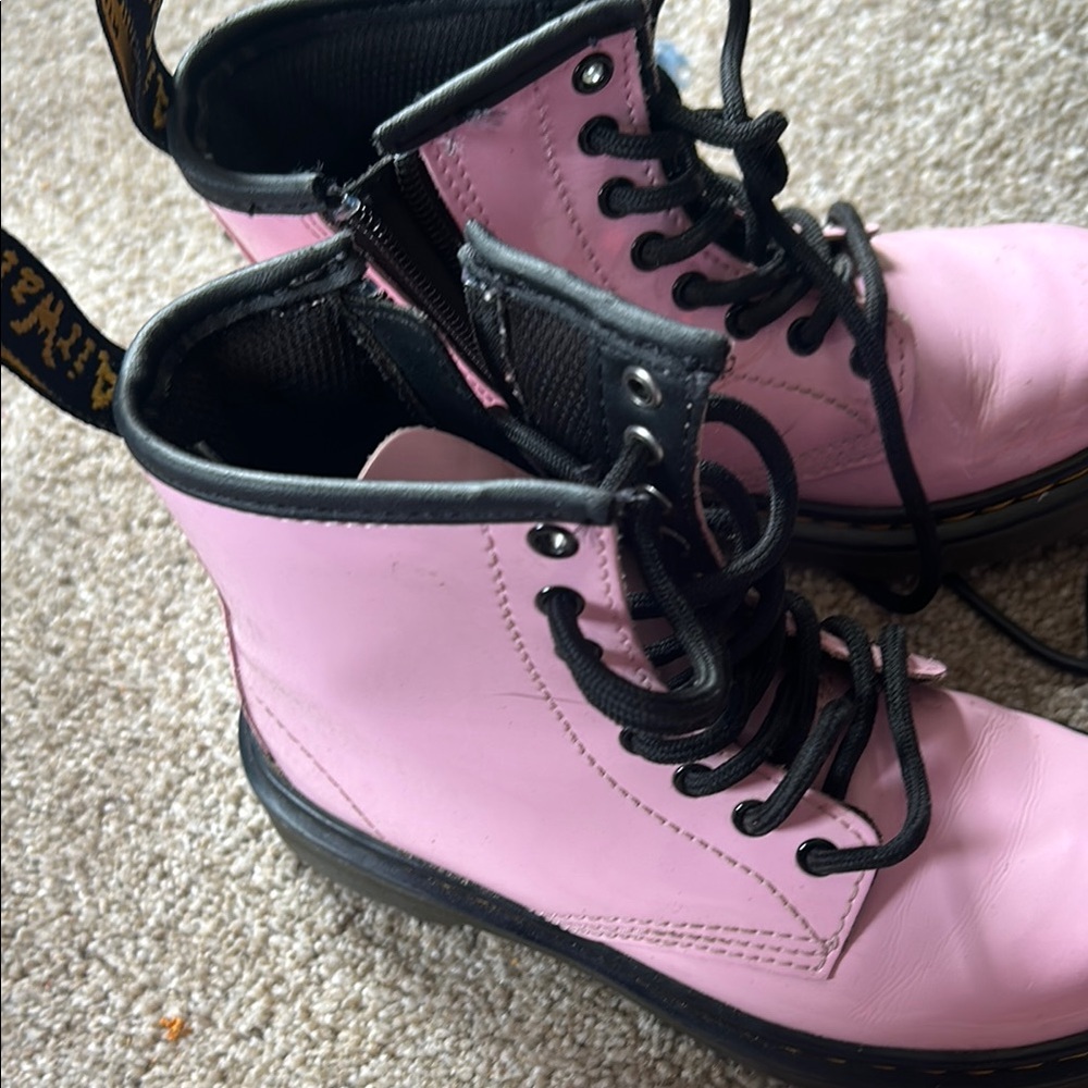 Pink Lace-Up Boots